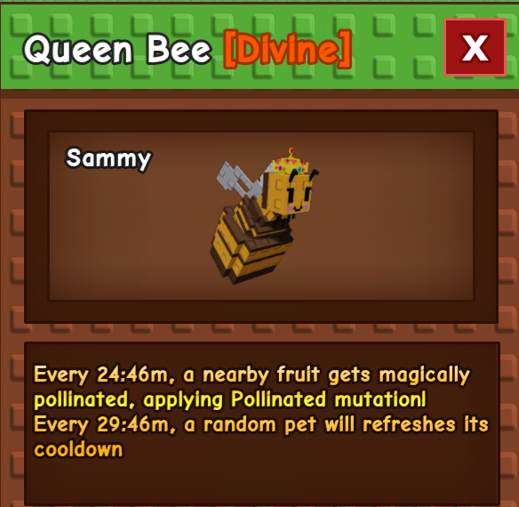 Queen Bee | Grow a Garden | G a G | Roblox | Digital Delivery Only
