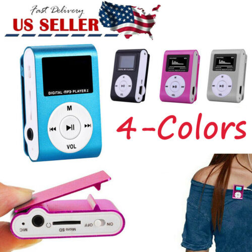 Mini MP3 Player Portable Clip Running Sport Music Play Support Micro SD Card NEW - Afbeelding 1 van 10