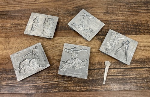 Vintage Creepy Crawlers Set Of 5 Mighty Morphin Power Rangers Metal Molds 1994