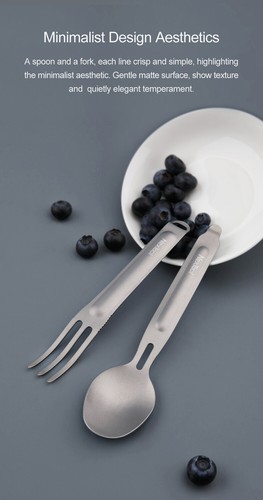 NexTool Titanium Separable Fork and Spoon Set, Healthy Portable Cutlery - Picture 9 of 11