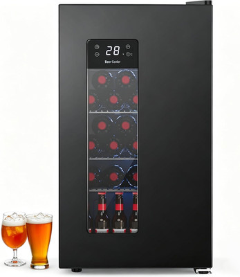 Beer Cooler 3.2 Cuft, 130 Can Beverage Refrigerator with Adjustable Shelves, Acc