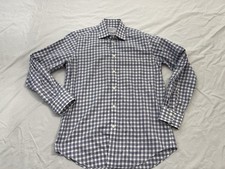 Charles Tyrwhitt Mens Extra Slim Fit Blue Check Cotton Dress Shirt 15 33 Preppy