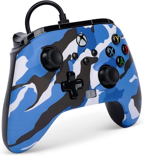 Verbesserter kabelgebundener PowerA Controller für Xbox Series X S - Blue Camo B - Picture 4 of 9
