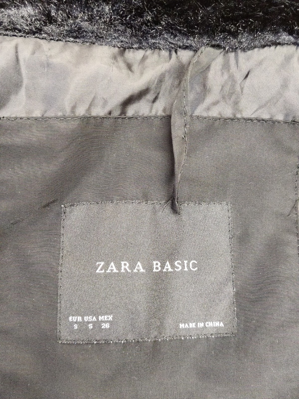 ZARA BASIC SMALL BLACK COAT JACKET PADDED PUFFER … - image 3