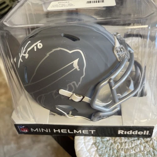 Buffalo Bills Signed Mini Helmet - Khalil Shakir Slate
