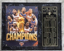 New York Knicks 2025-2026 NBA CHAMPIONS 12X15 PLAQUE With SCORES