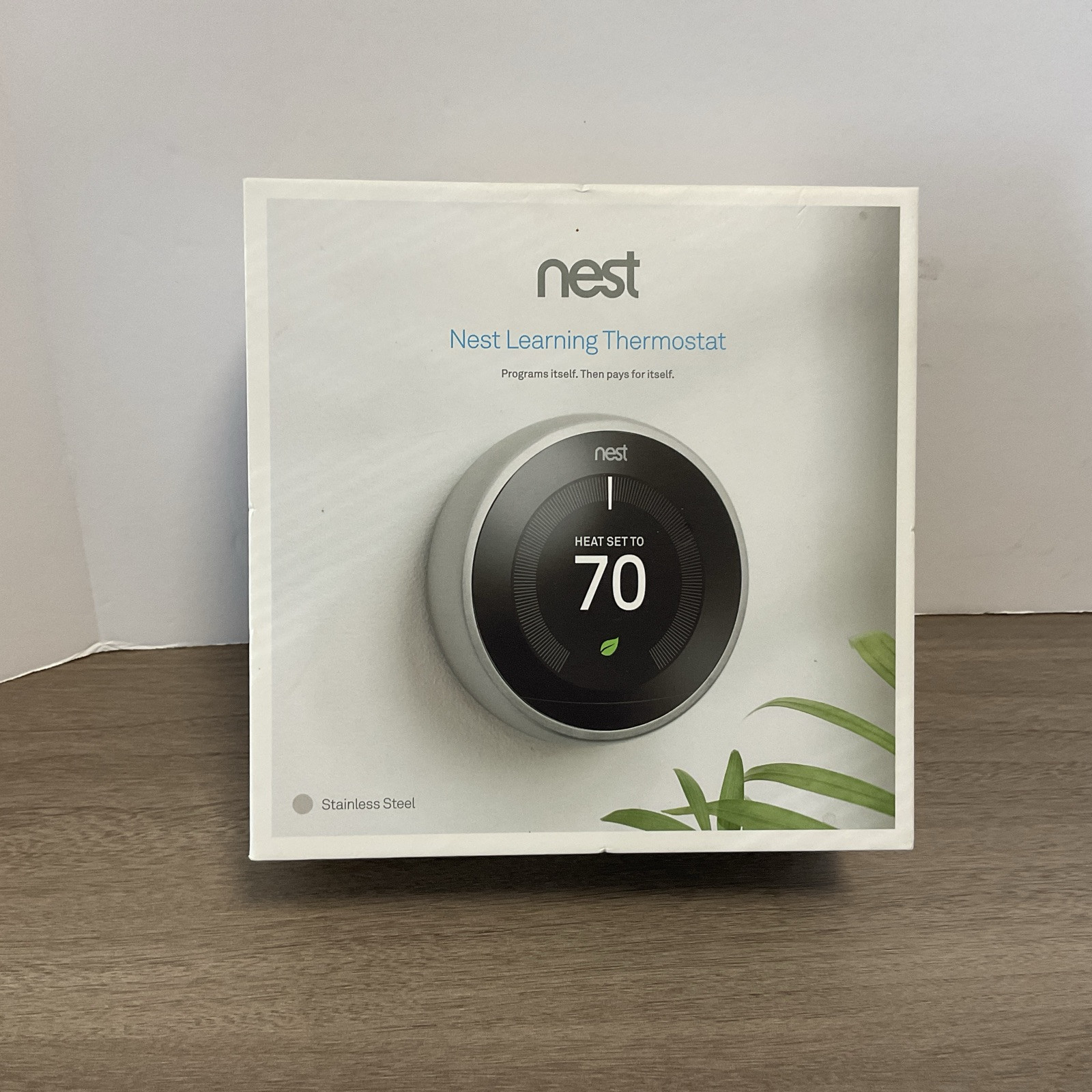 Google Nest 3rd Generation Learning Thermostat T3007ES Stainless Steel Open box