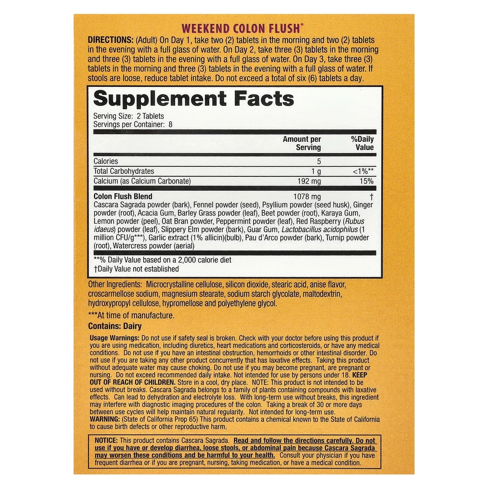 Weekend Colon Flush®, 16 comprimidos Foto 2 de 2