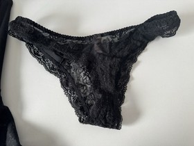 Agent Provocateur Mercy Black Lace Overbust Corset AP4 UK12 & Thong &pound;600