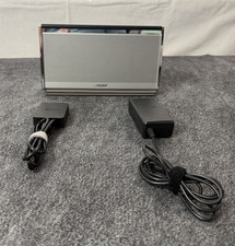 Bose SoundLink Portable Bluetooth Speaker Silver/Black w/ Cover, Dock, Adapters