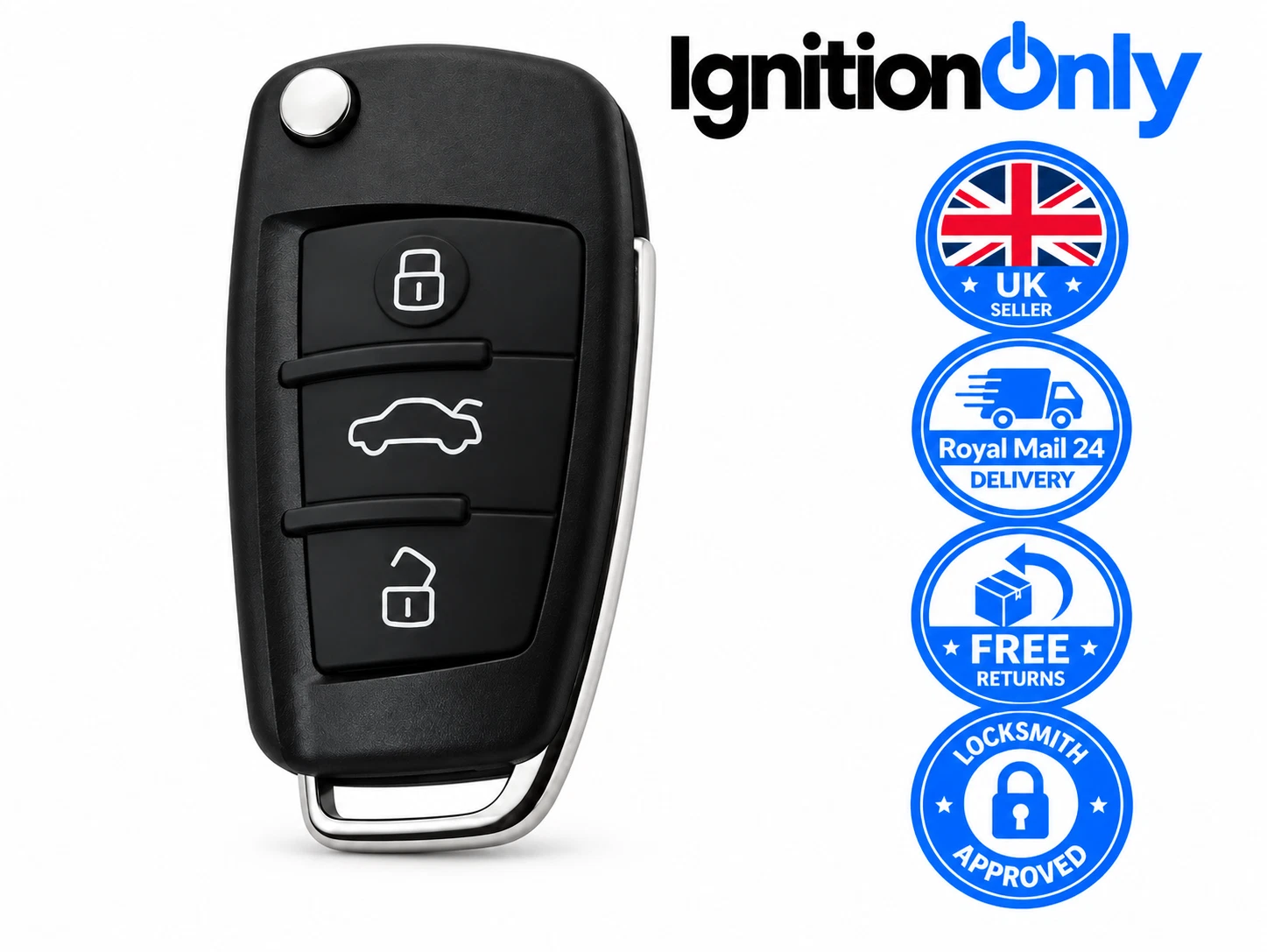 Audi A4 remote key — view 1