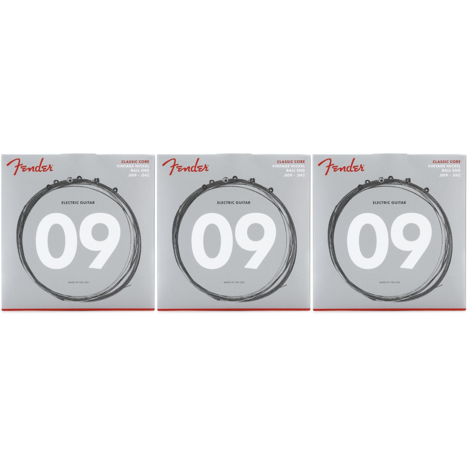 Струны для электрогитары Fender 155L Classic Core с винтажным никелевым шариком на конце - 4690₽