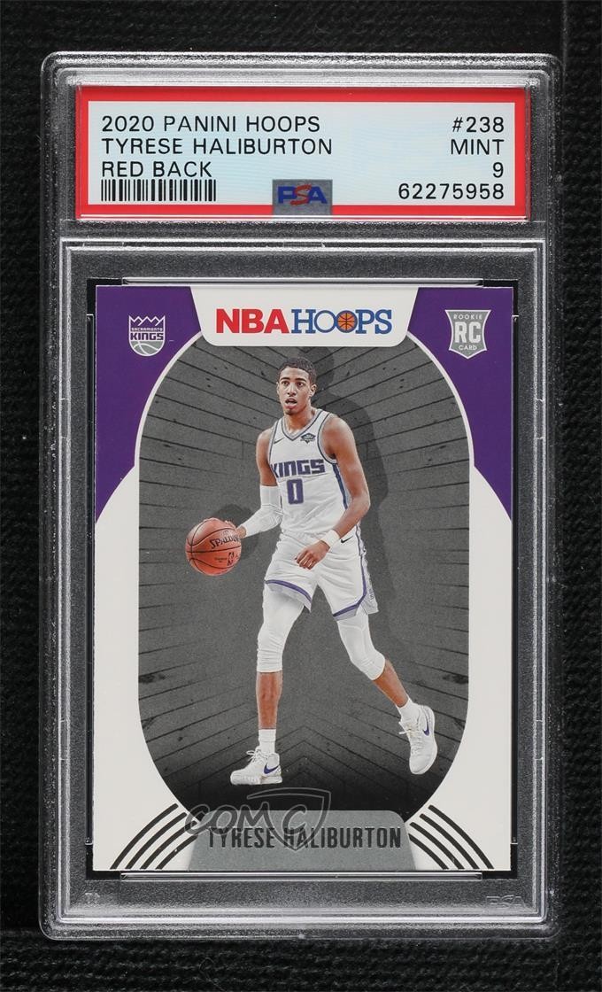 2020 Panini NBA Hoops Red Back Tyrese Haliburton #238 PSA 9 MINT Rookie RC 0m89
