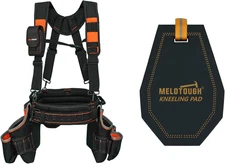 Pro Framer Combo System Tool Belt with Suspenders, Mini Kneeling Pad Portable 1 