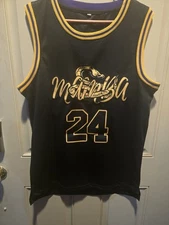 USA Seller...Los Angeles Lakers Kobe Bryant #24 Black Mamba Jersey Size M