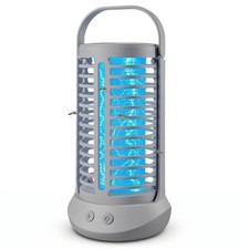 Bug Zapper Outdoor, 2-in-1 4200V Elektrischer Moskitozapper, Kabellos Grau