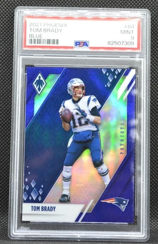 2021 Panini Phoenix TOM BRADY Blue Prizm 02/35 PSA 9 Patriots GOAT #84