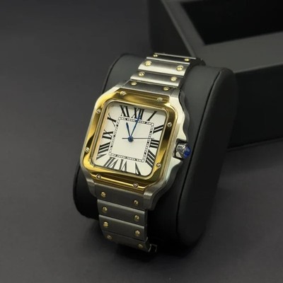 NH35 Automatic Square Watch 38mm | Roman Dial white | Sapphire Crystal | Steel