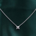 0.13ct Lab Created Diamond Pear Cluster Pendant Necklace Solid Silver Chain — photo 4