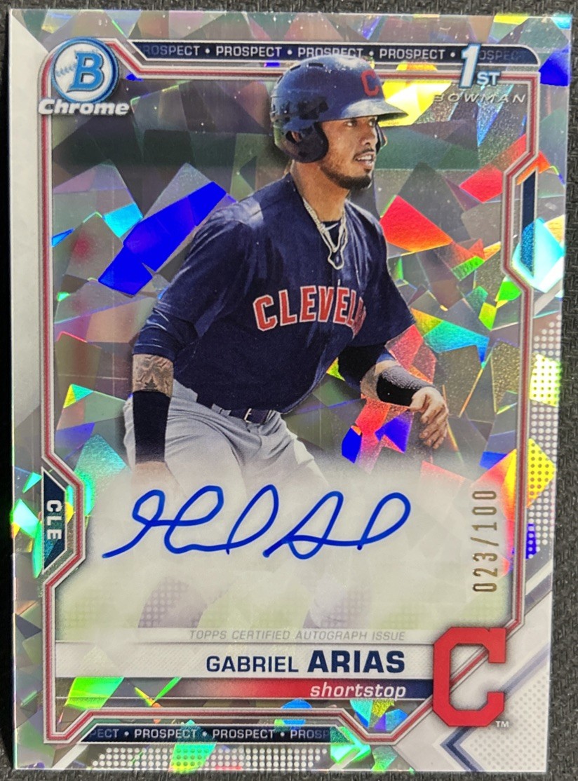 Gabriel Arias 2021 Bowman Chrome #CPA-GA Atomic Auto /100