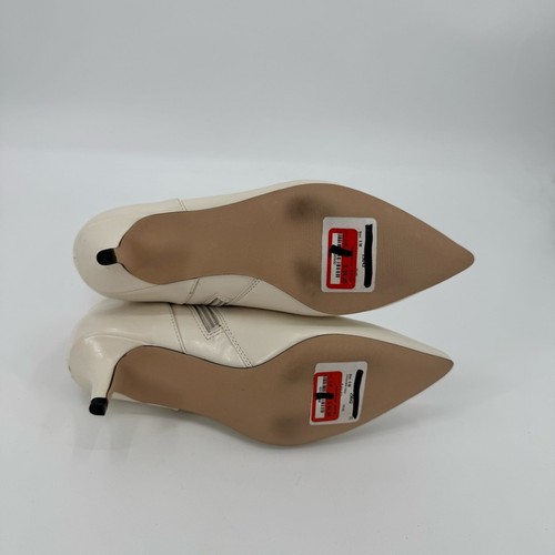 NWOB Nordstrom Rack Ivory Cream Patrice Ankle Bootie Kitten Heels Pointed Toe 8 - Picture 11 of 14