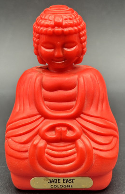 Vintage Jade East Buddha Decanter Empty Plastic Bottle by Swank
