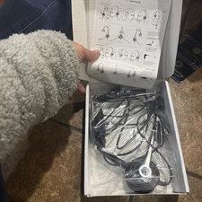 Wantek Corded RJ9 Telephone Headset Binaural with Noise Canceling