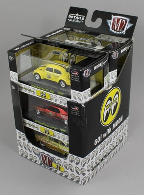 M2 MACHINES 1:64 *MOONEYES* MOON02 Complete set of 6 Cars w/SLEEVE