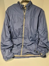 Cabelas Insulated Jacket, Mens Size Med Tall, Blue, Long Sleeve, Zip