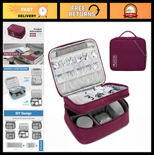 Travel Double Layer Electronic Organizer Bag for Cables, Hard Drives, USB  SD C