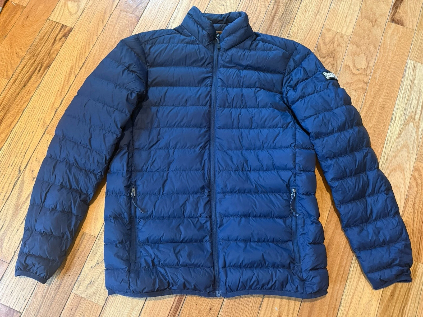 Eddie Bauer EB650 Puffer Jacket Men’s Size Small Navy Down Full Zip Lightweight