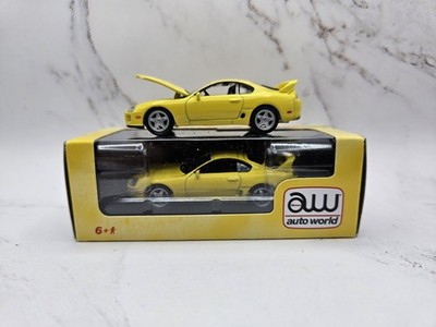 Toyota Supra MK4 gelb 1996 - Auto World (1/64) Modellauto Model Car Asia Special