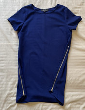 LuLu's Royal Blue Mini Dress Side Zippers Size L - Party Ready