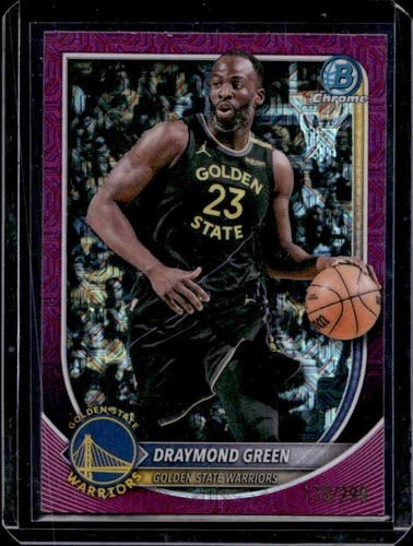 2025-26 Bowman Draymond Green Chrome Fuchsia Mojo Refractor #/299 Warriors