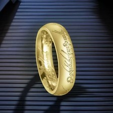 Lord of the Rings Wedding Ring, One Ring, LOTR Wedding Bands, LOTR Ring for Him