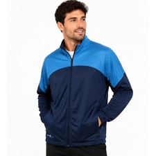 Russell Athletic Mens Dri-Power 360 Full Zip Track Jacket Blue Colorblock L