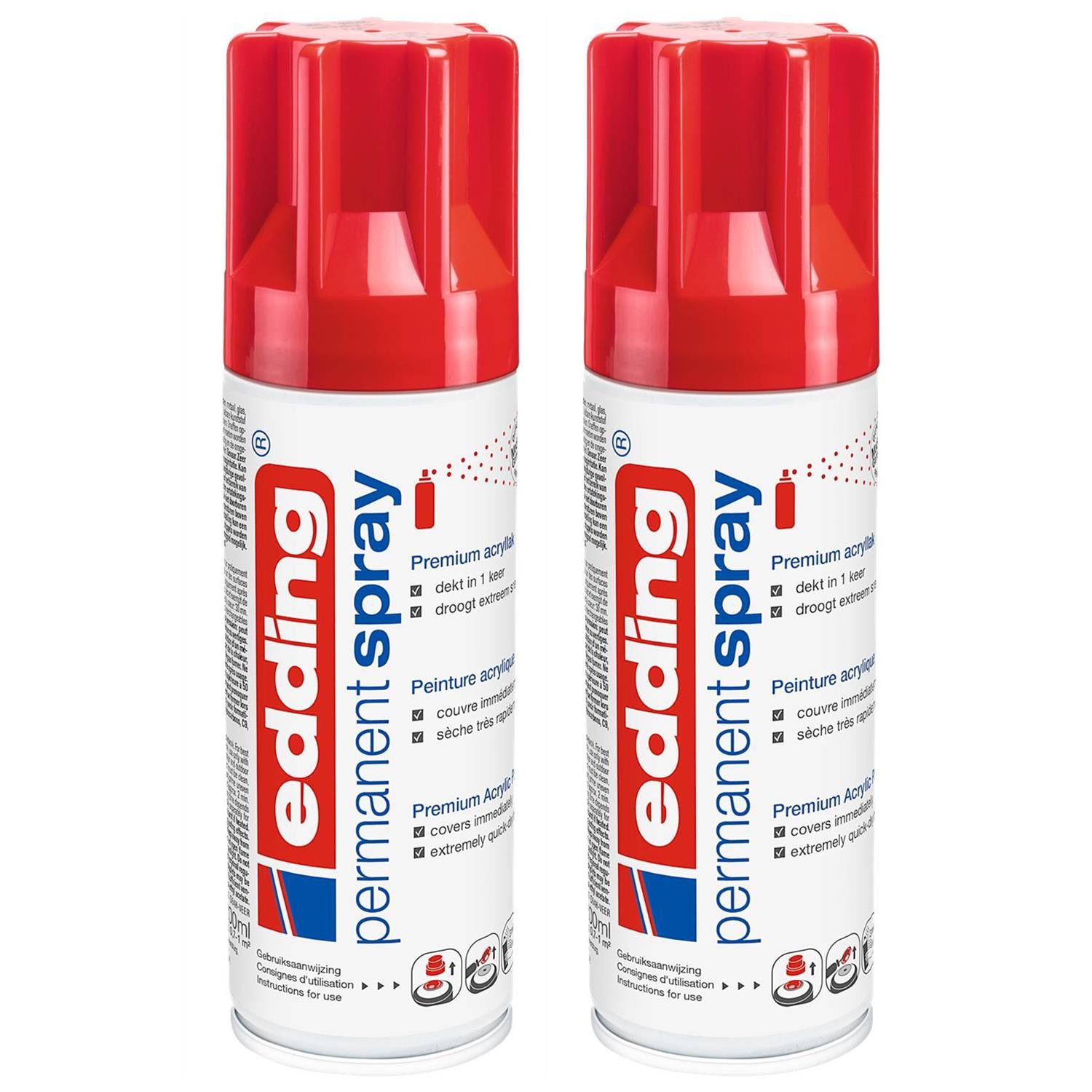 edding Peinture Acrylique Lot de 2 Sprays pour Relooker vos Meubles en Bois et Objets