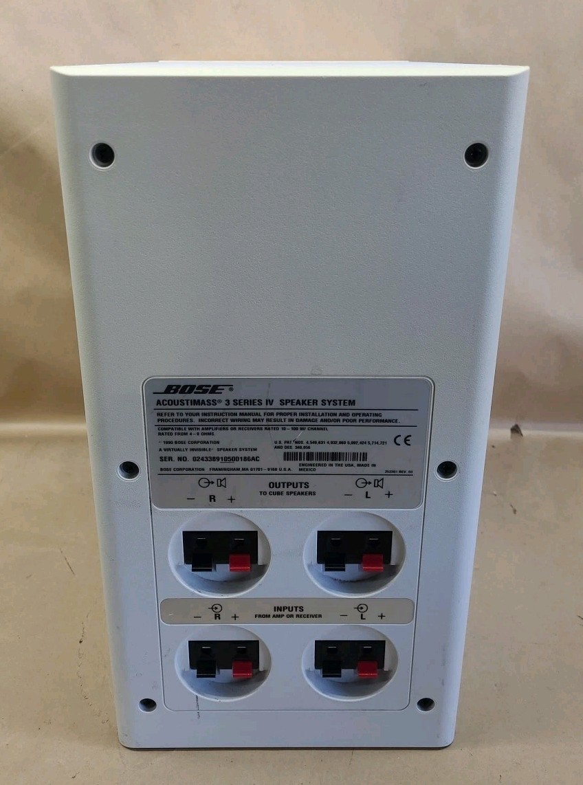 Bose Acoustimass 3 Series IV Speaker System for sale online Bose Acoustimass 3 Series IV Speaker System for sale online
