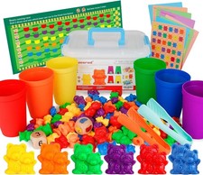 Counting Bears with Sorting Cups STEM Toy Set 90 Pieces