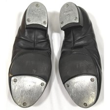 Bloch Tap Flex Slip-On Shoes Unisex Size 10 Black Leather S0389L Split Sole