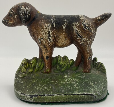 Antique Cast Iron Laddie Boy Dog Bookend - President Harding's Pet