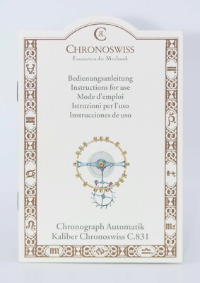 Chronoswiss Cal 831 Booklet Manual