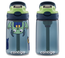 Contigo Aubrey Kids Water Bottle 14oz 2Pack Blueberry Monsters Spill Proof Straw