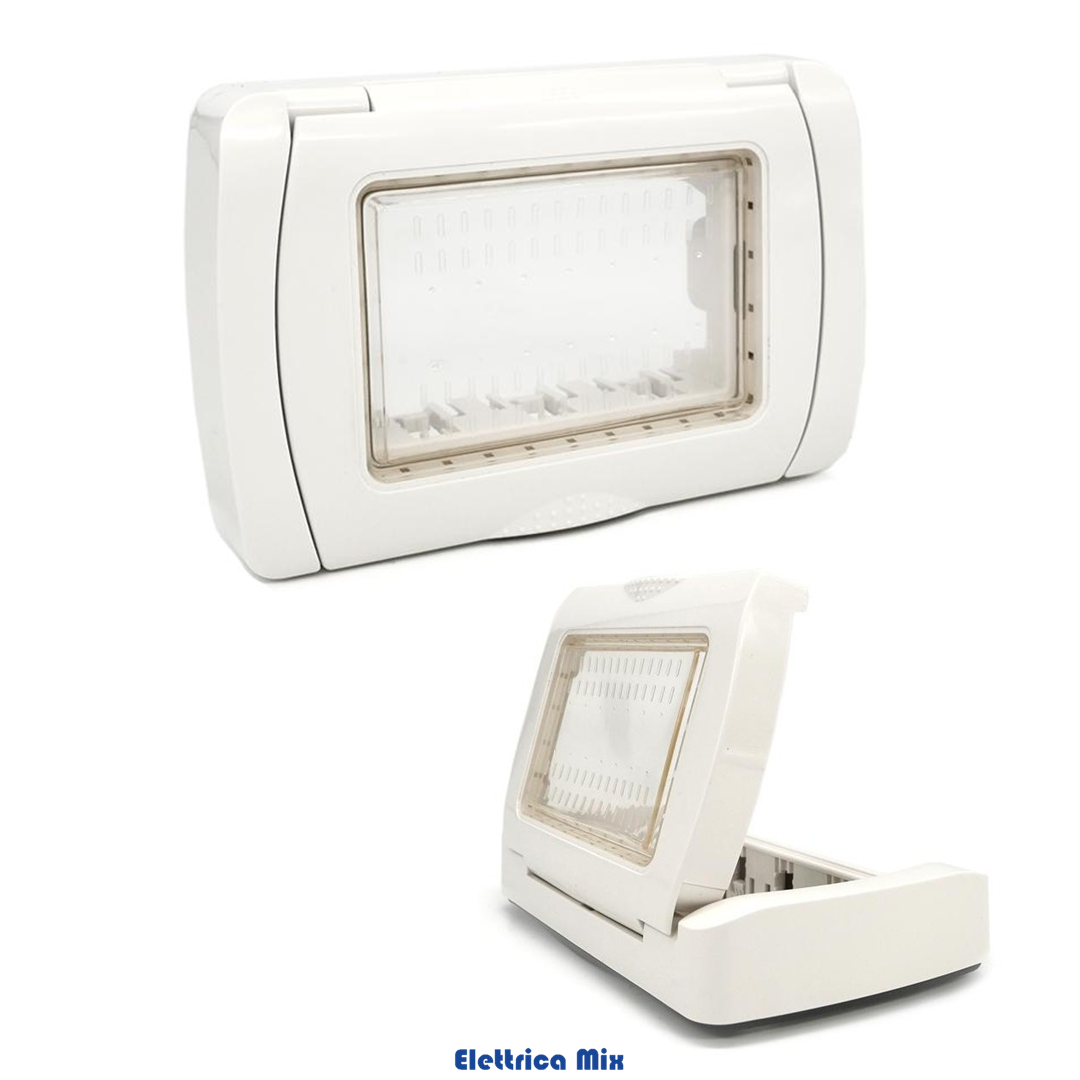 Plaque Hydrobox Joy Compatible Avec Bticino Matix Ip55 3 Modules Blanc S5003b 28300930