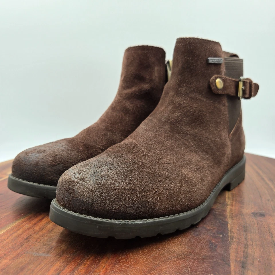 Rockport Boots Women's 6M Brown Suede Comfort Waterproof Chelsea Buckle Booties - Image 4 of 4