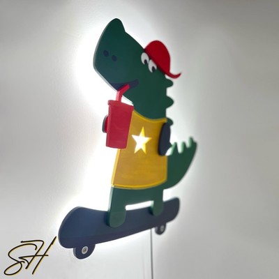 Mr. Dino Kinderzimmer LED Wandleuchte Kostenlose Lieferung Kinderzimmer, Nachtlicht, Dekor