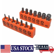 Torx Hex Bit Set Security Tamper Proof Torq Star Resistant S2 Steel T5 -T40 14PC