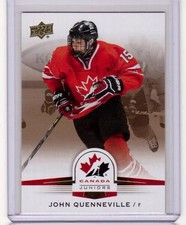 JOHN QUENNEVILLE 14/15 Upper Deck Team Canada Juniors #41 Gold Sepia Rookie SP