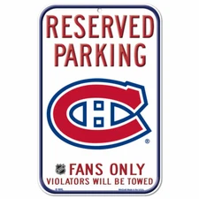 MONTREAL CANADIENS RESERVED PARKING PLASTIC SIGN 11"X17" DURABLE POSTER 
