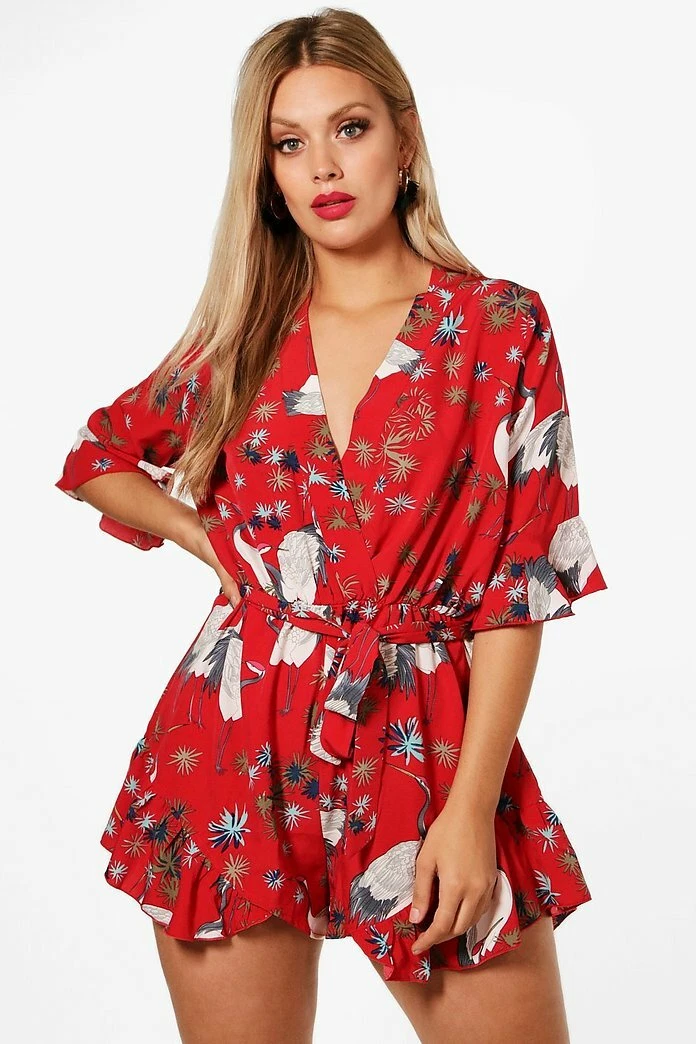 Boohoo plus cheap playsuit